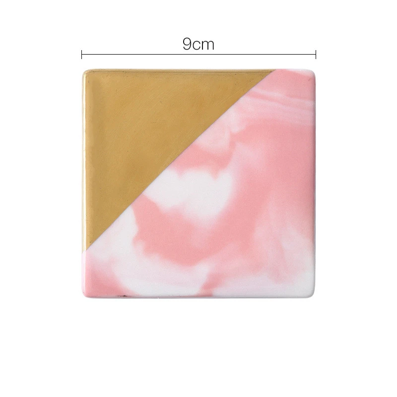 Marbled tea round coaster