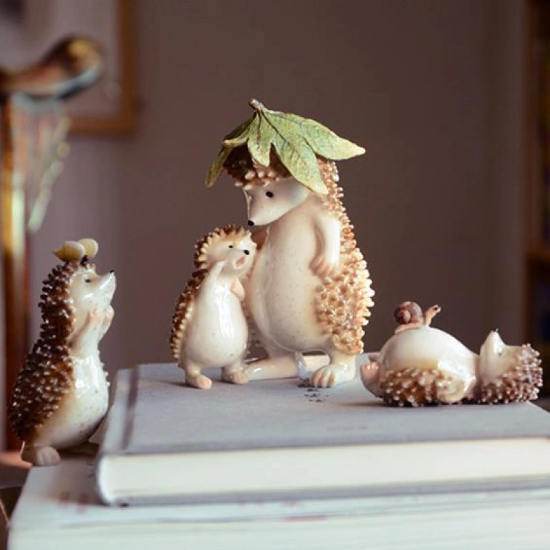 Hedgehog resin animal ornaments