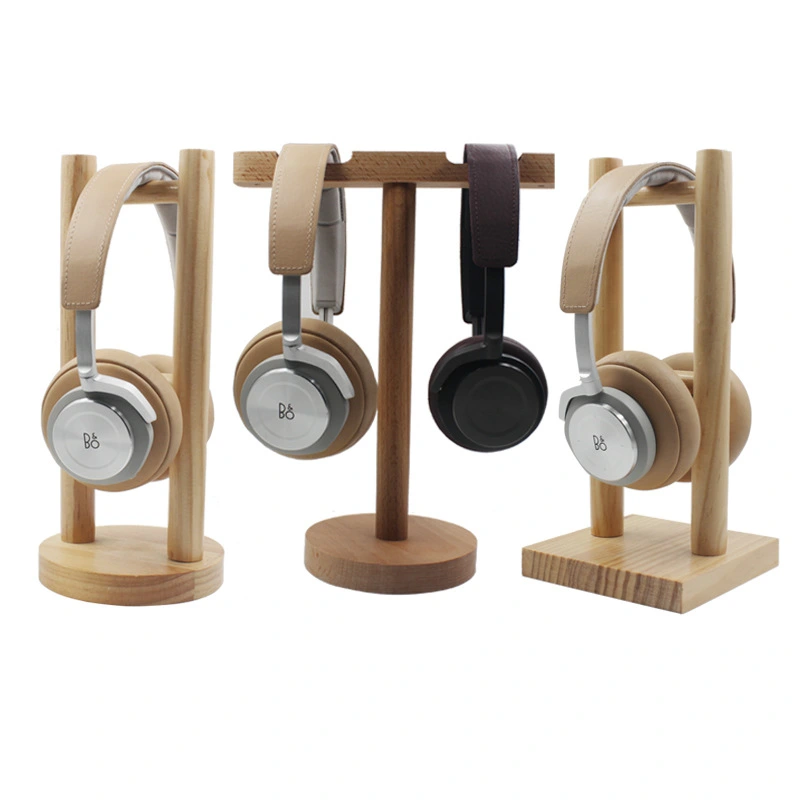 Wooden earphone holder