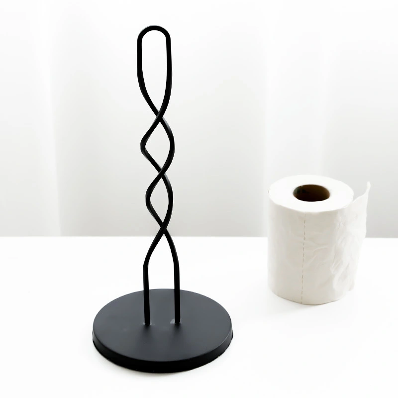 Metal wrought iron desktop paper towel holder