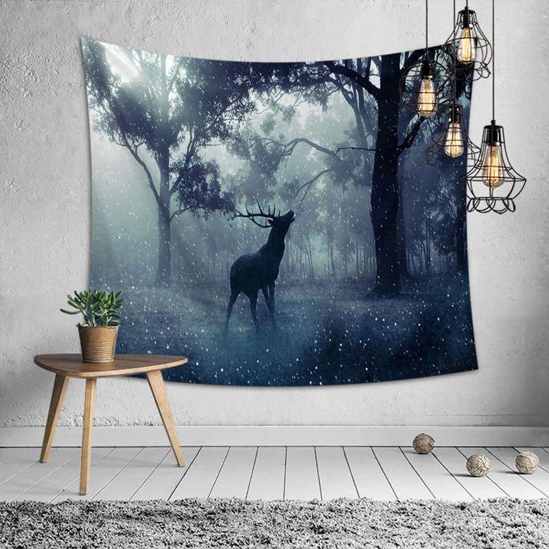 Forest elk hanging cloth
