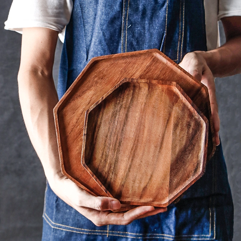 Irregular solid wood tray