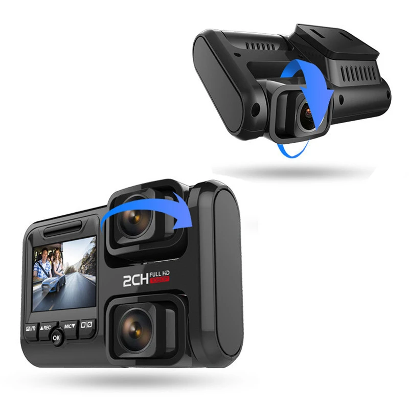 Front and rear dual recording high-definition driving recorder
