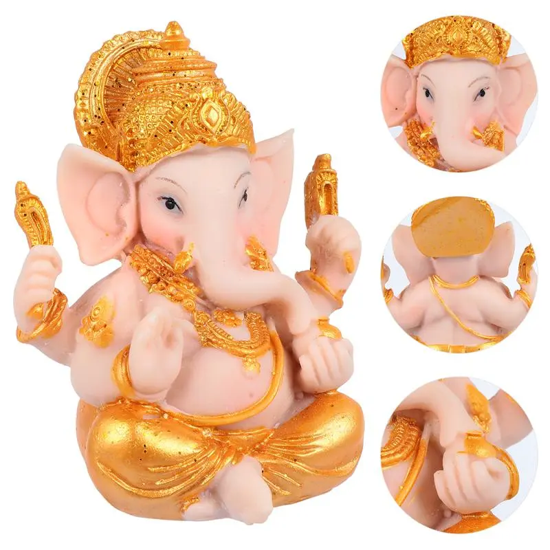 Office Feng Shui Lucky Prosperity Lndian Elephant God Decoration