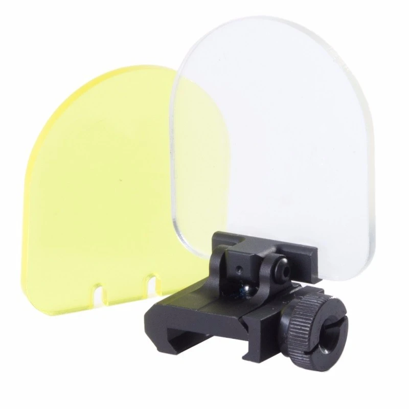 Holographic eye protection baffle foldable double