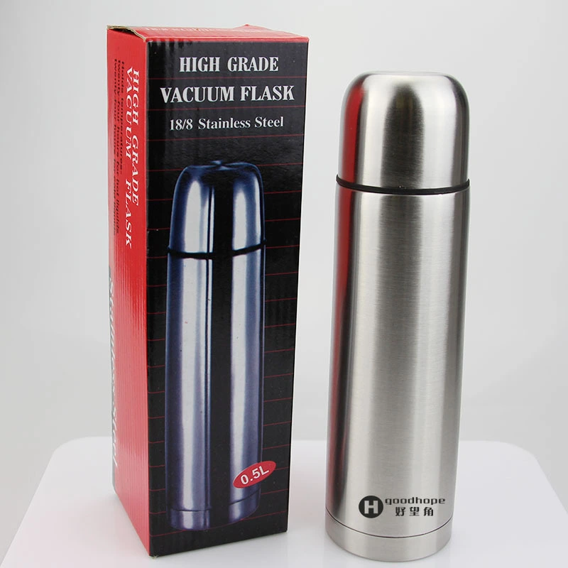 Stainless Steel Natural Color Vacuum Bullet Flask