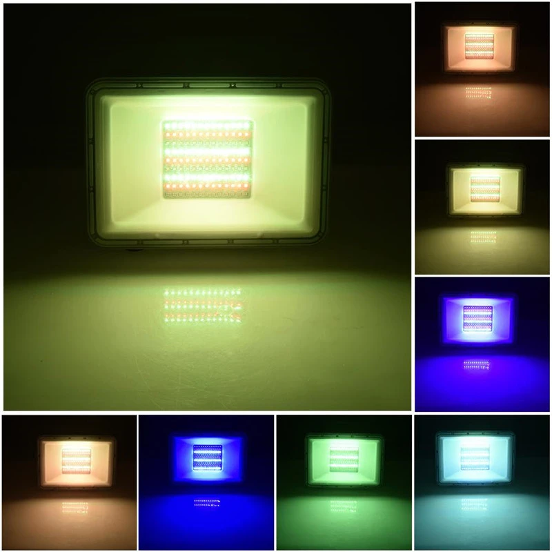 Remote control color change flood light