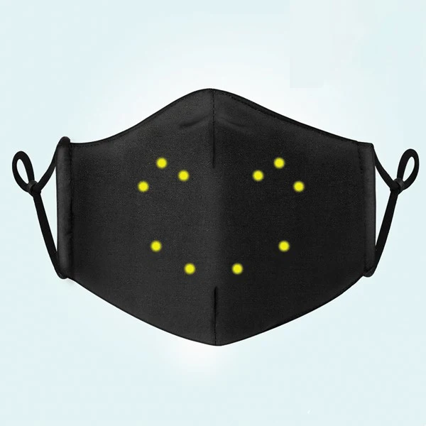 Optical fiber colorful luminous mask