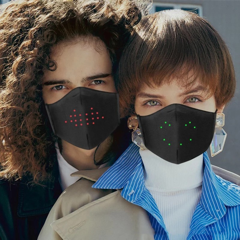 Optical fiber colorful luminous mask