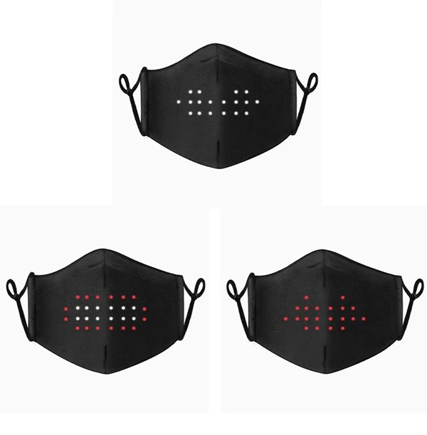 Optical fiber colorful luminous mask