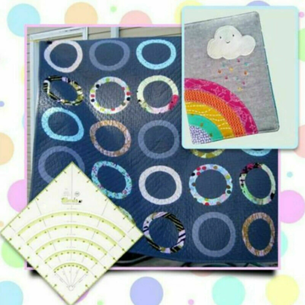 Ruler cloth art round fan ruler