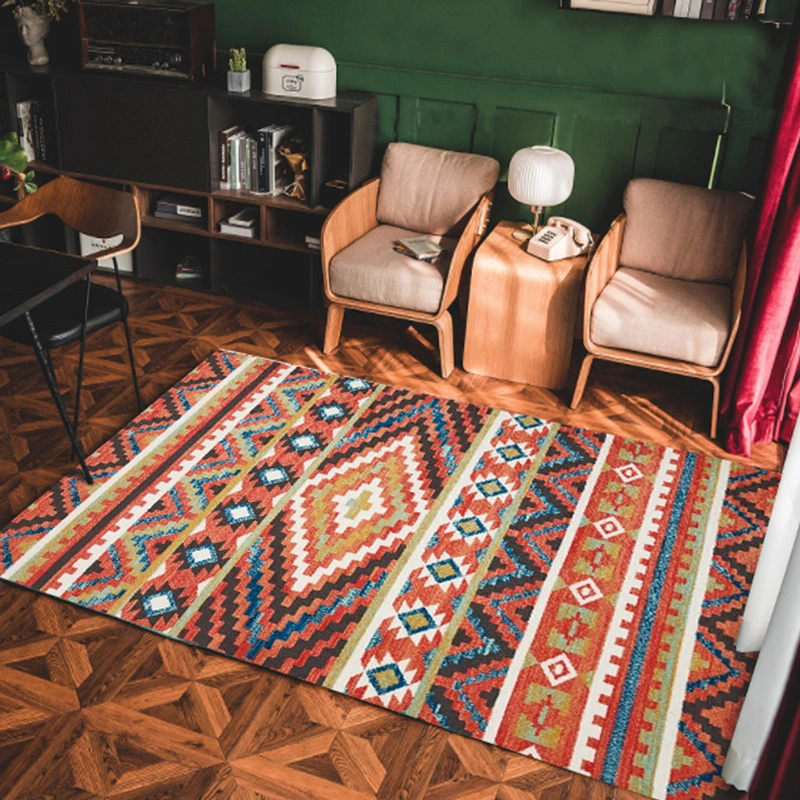 Bohemian bedroom bedside living room sofa big carpet