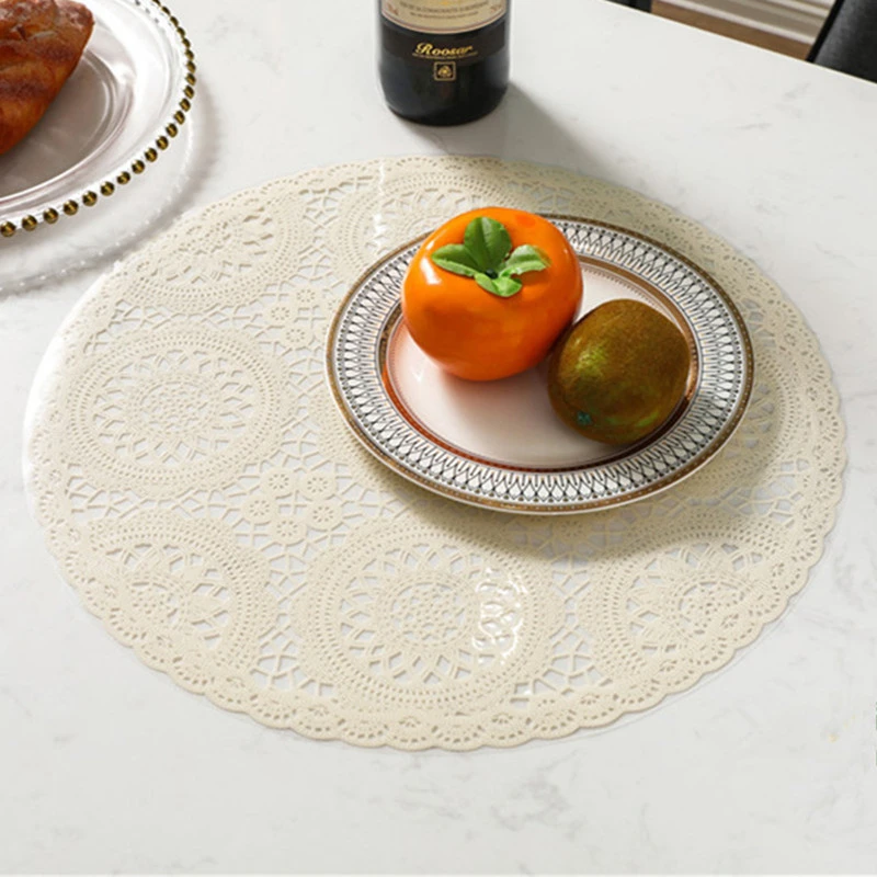 Round western-style food mat