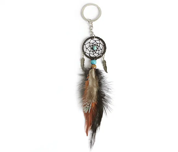 Ancient silver leaf handmade dream catcher