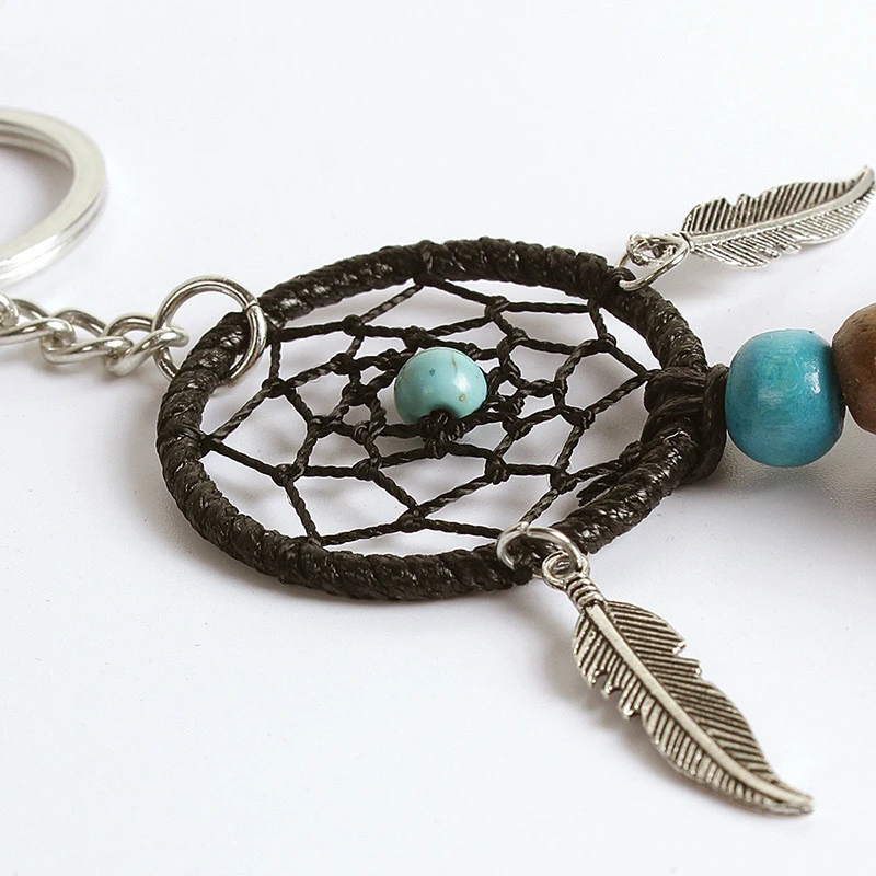 Ancient silver leaf handmade dream catcher