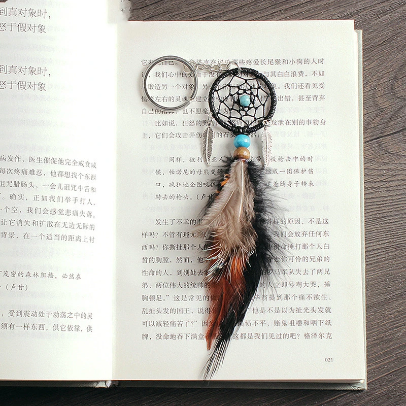 Ancient silver leaf handmade dream catcher