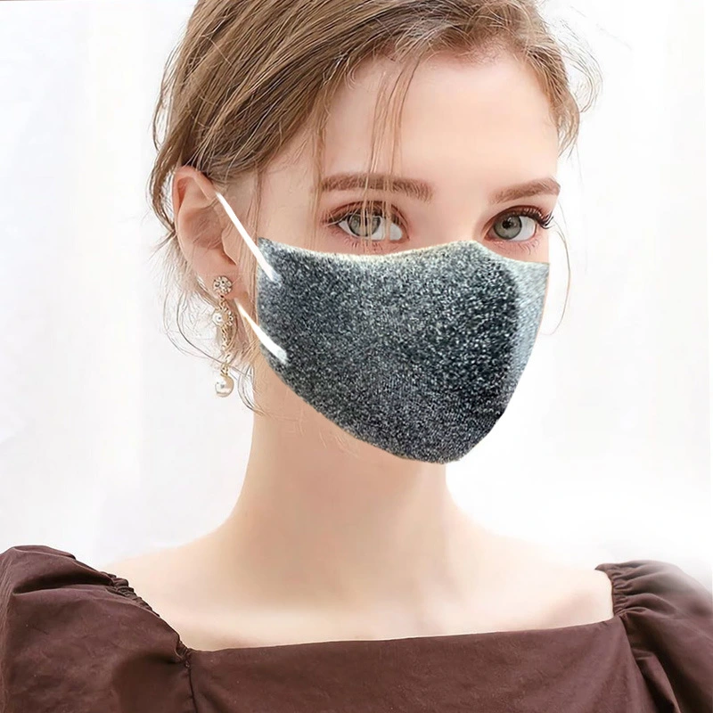 Cross border new fashion personality bright diamond one piece mask ear hanging adjustable dust and ventilation stock Zinc