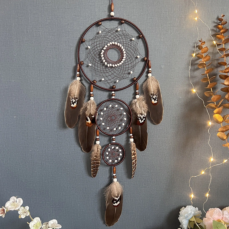 Feather Three Ring Dream Catcher