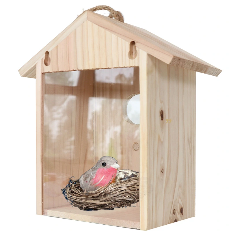 Solid wood outdoor small birdhouse bird feeder