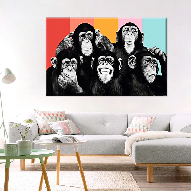 Color monkey decorative painting