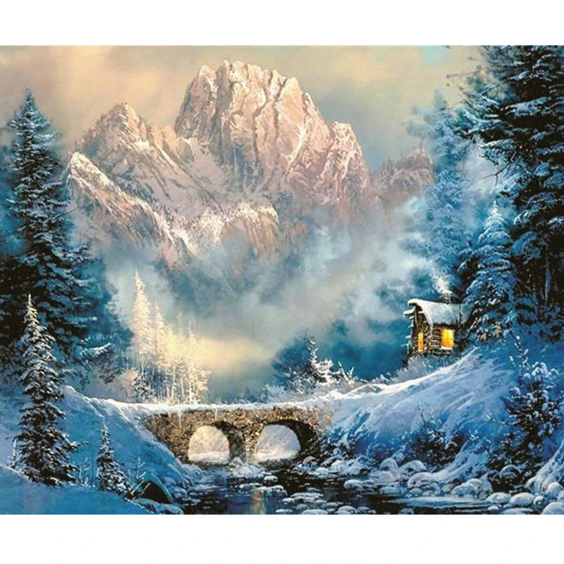 Digital Oil Painting Artist Hand-Painted Landscape Painting