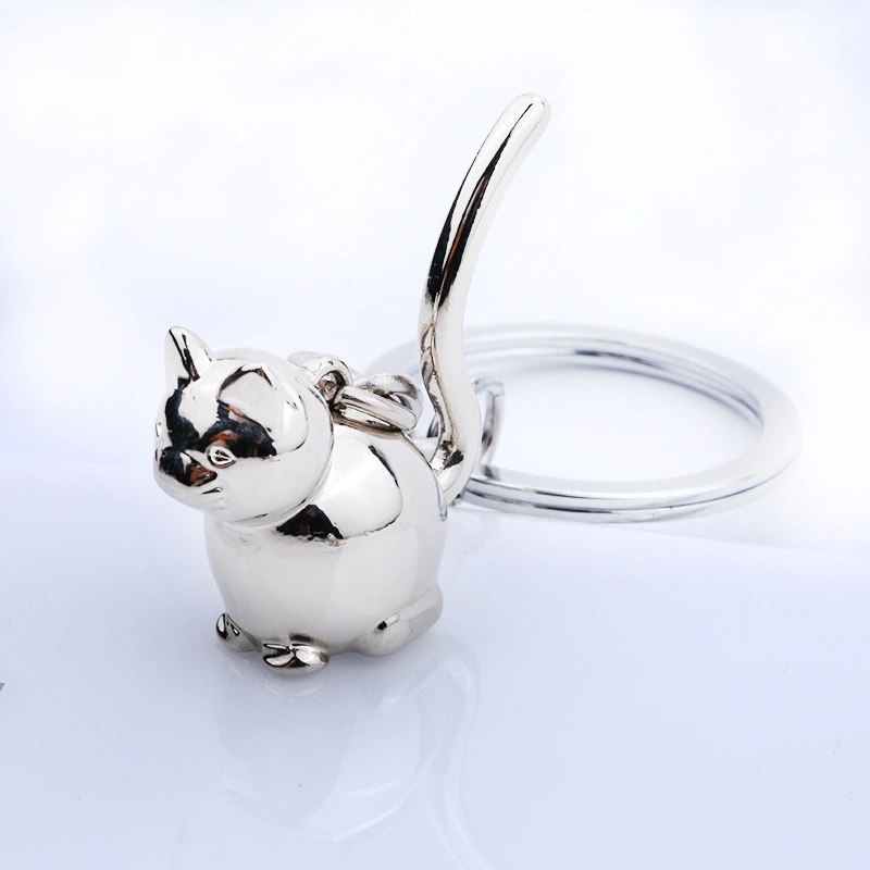 Cute persian cat pet cat keychain