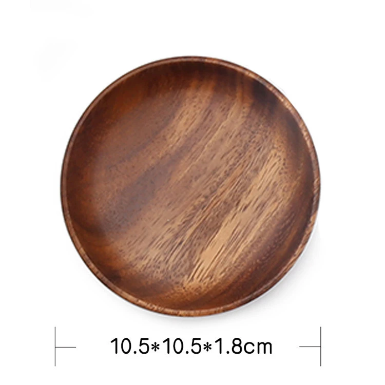 Round Plate, Unlacquered Dried Fruit, Wooden Plate