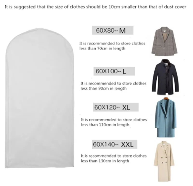 Thickened Dustproof Clothing Cover Side Opening Clothing Cover