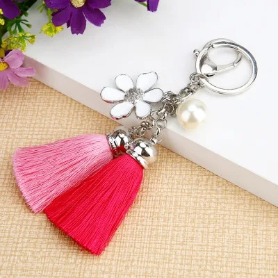 Flower car keychain