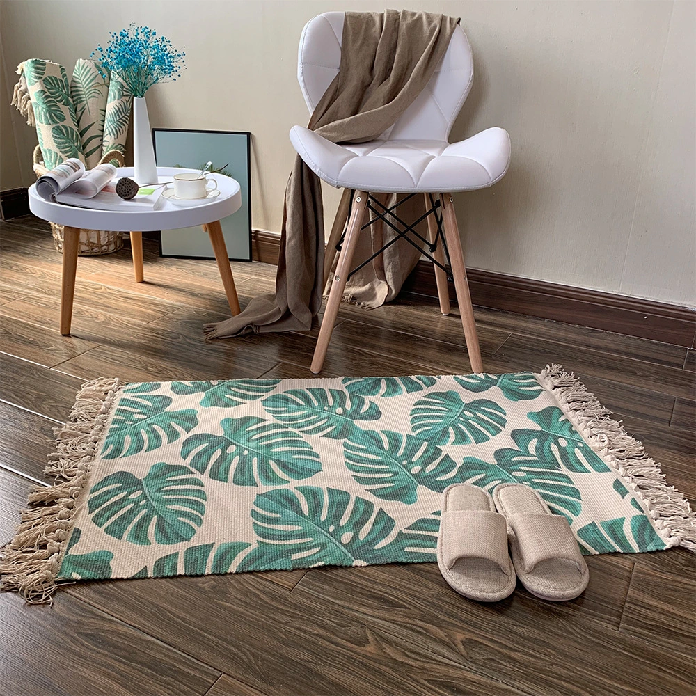 Household cotton and linen tassel carpet