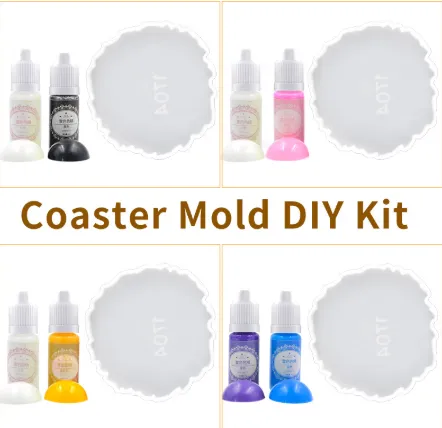 diy set silicone mold color fine coaster