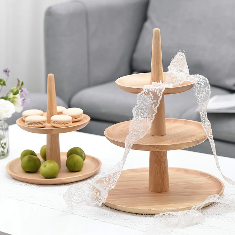 Three-layer fruitcake tray family living room display rack