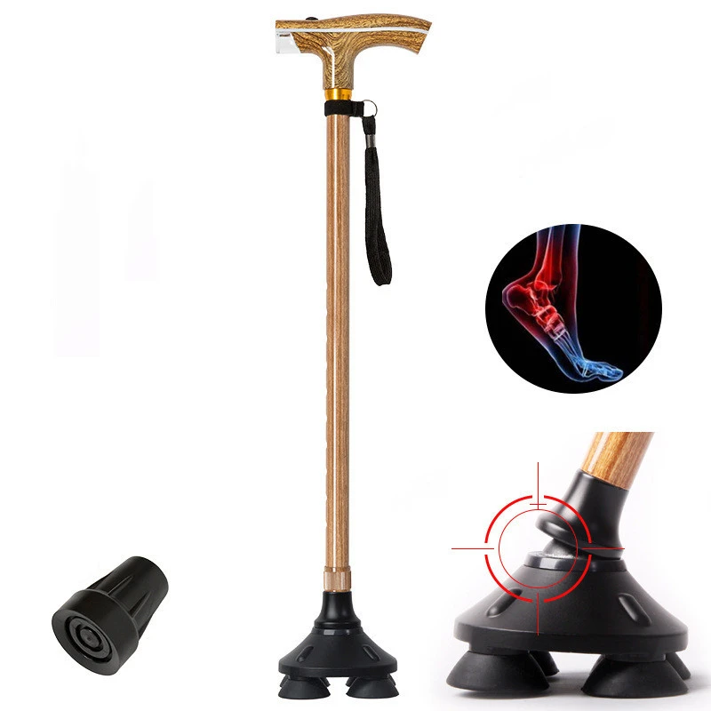 Aluminum LED lamp crutches for the elderly