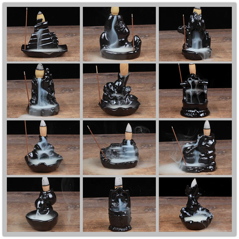 Mini Backflow Incense Burner Home Ceramic Incense Burner Desktop Decoration