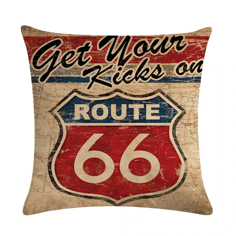 66 logo series linen pillowcase