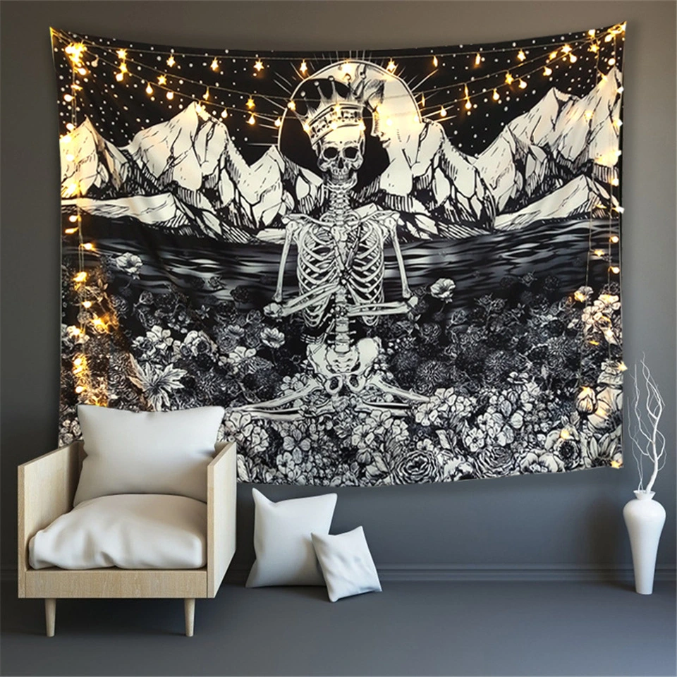 Background cloth skull tapestry printing home hanging cloth