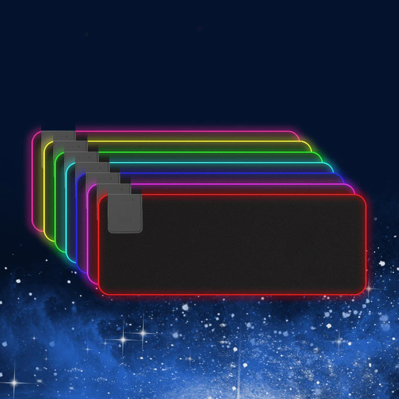 Wireless Charger LED Light Colorful RGB Glowing Mouse Pad