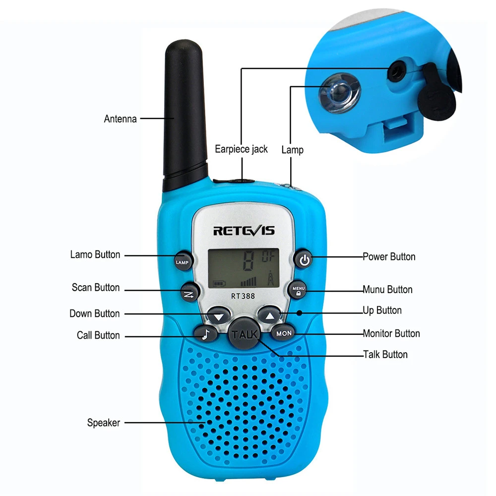 Retevis t-388 mini wireless child walkie talkie
