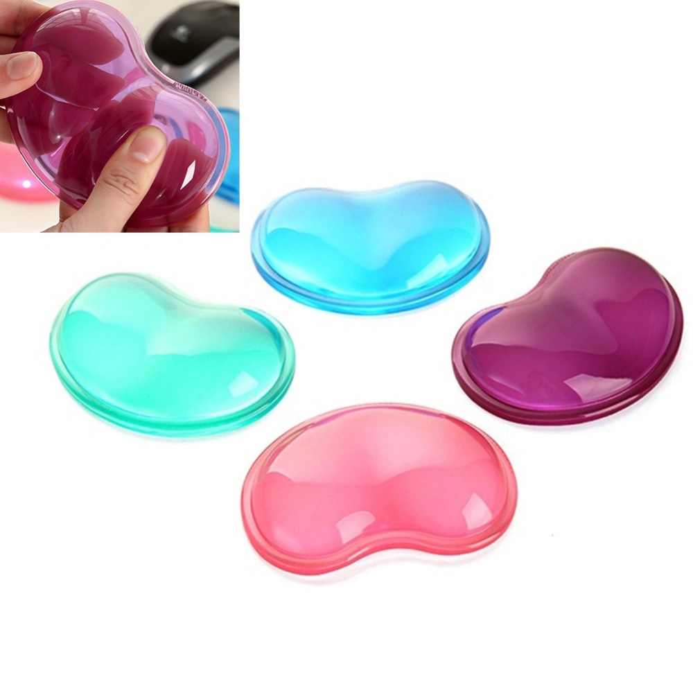 Heart-shaped transparent silicone wrist pad