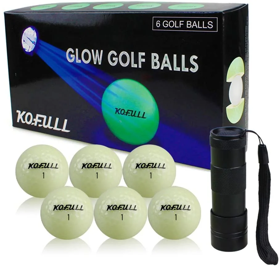 Fluorescent ball for practicing golf at night course