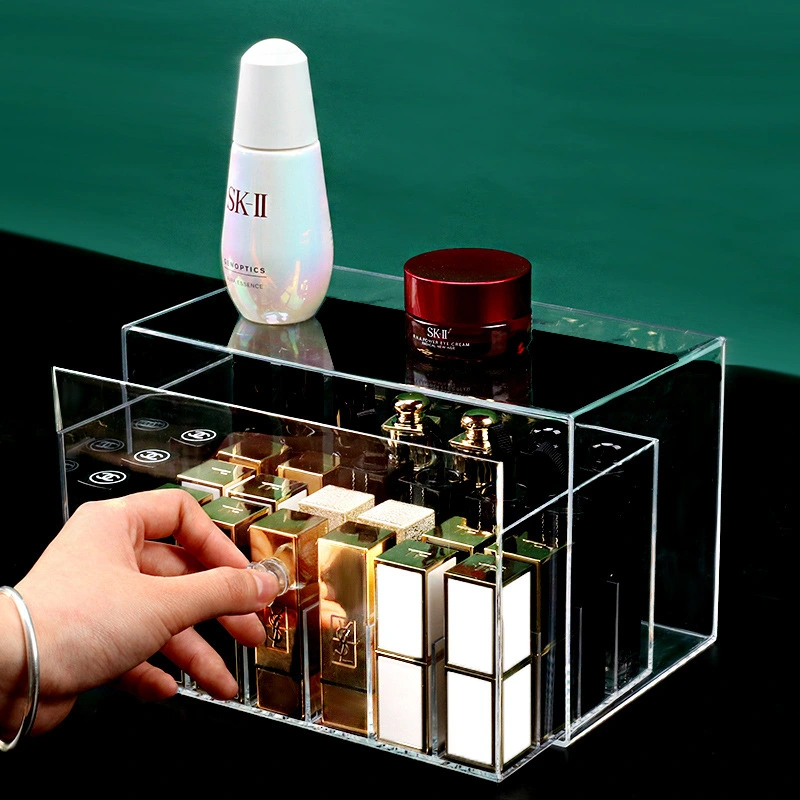 Multifunctional transparent lipstick storage box