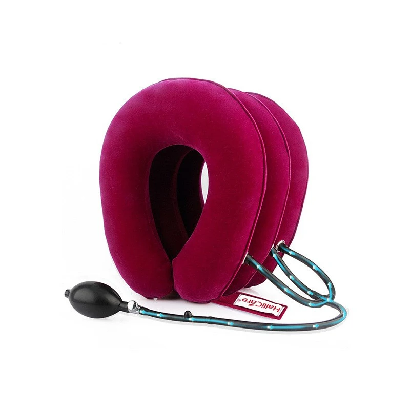 Inflatable portable full velvet neck guard