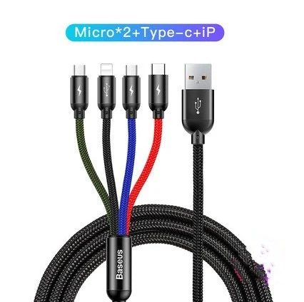 Three-in-one charging cable