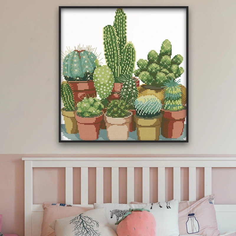 Cross stitch of cactus