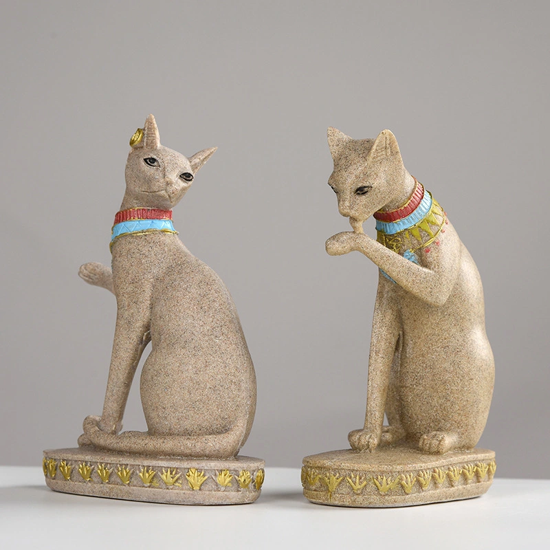 Sandstone Egyptian cat ornament