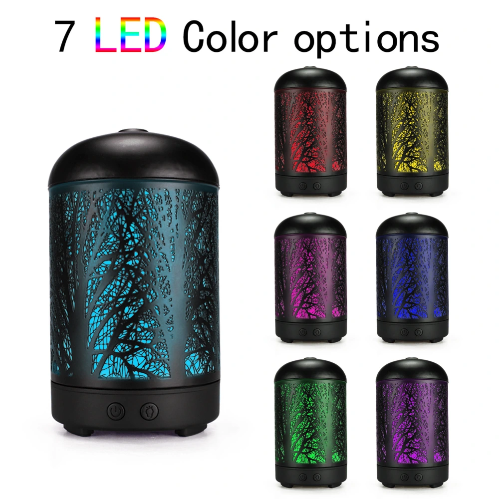 Colorful night light hollow carved ultrasonic atomized essential oil aroma humidifier