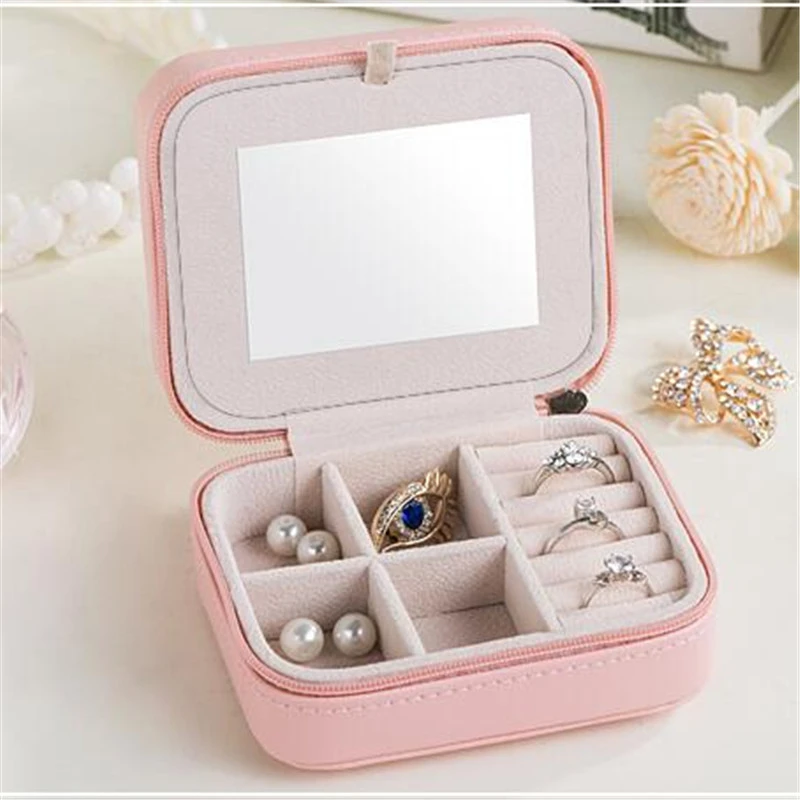 Travel Portable Jewelry Box Earring Storage Box