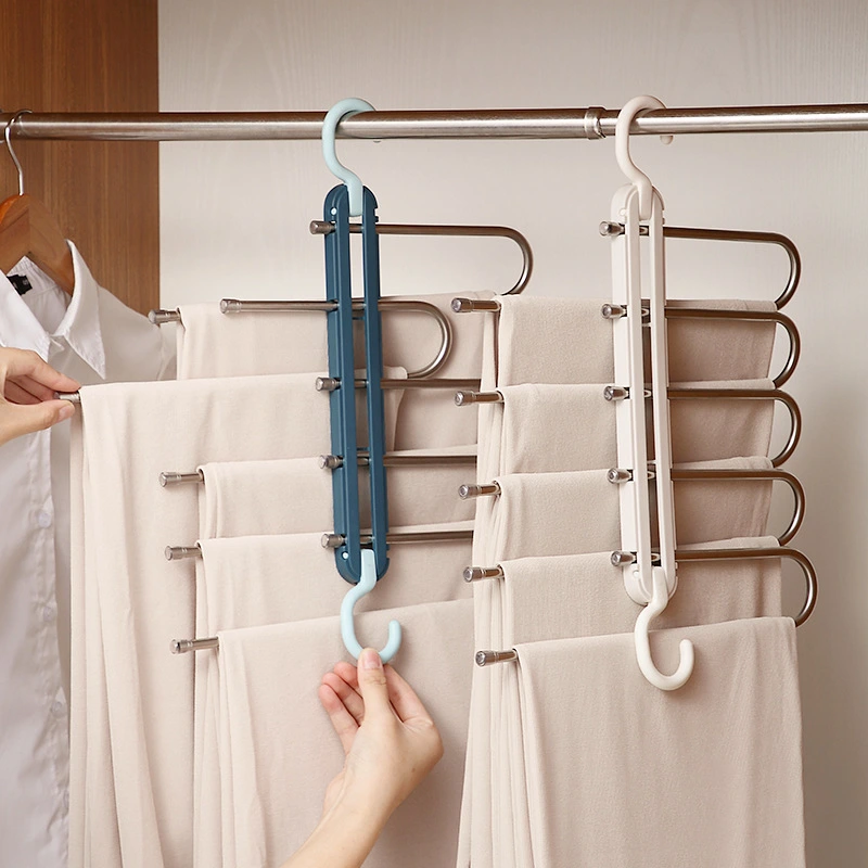 F478 household magic pants rack