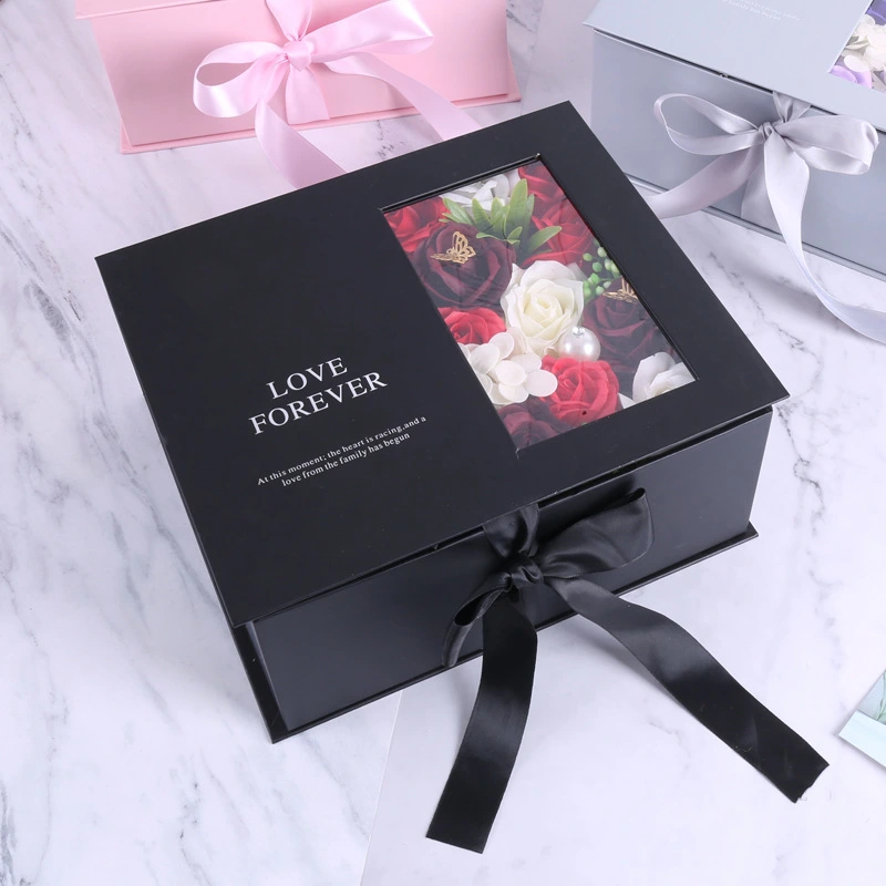 Creative Soap Flower Scarf Gloves Gift Box