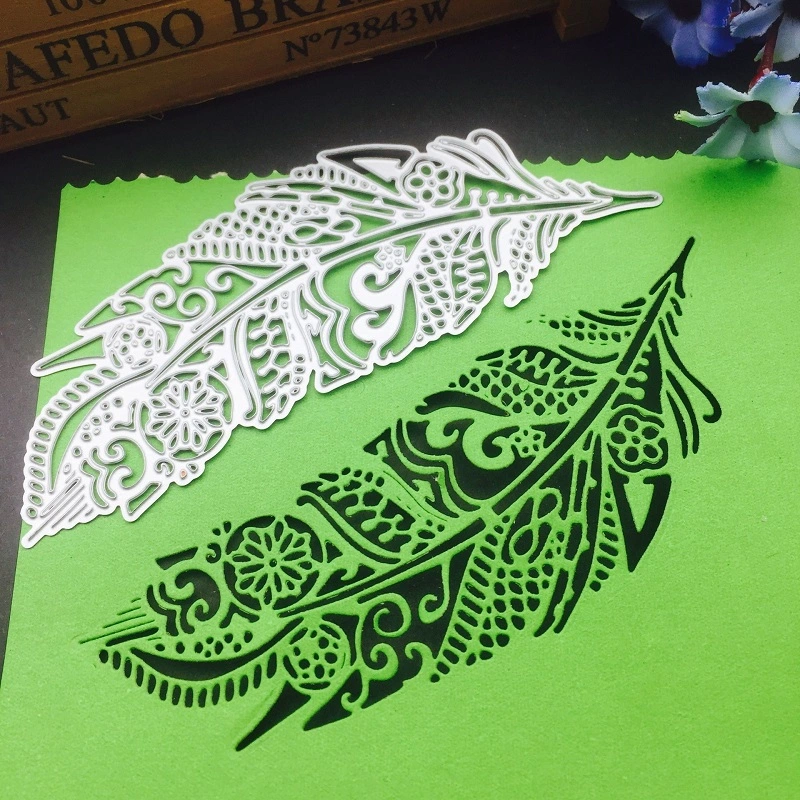 Feather cutting template
